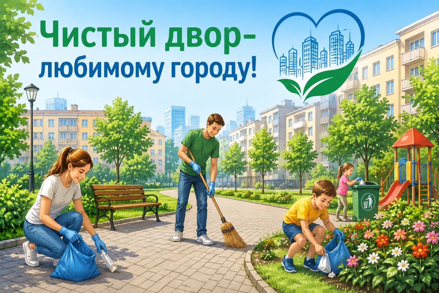 🌿 Акция «Чистый двор — любимому городу» 🌸