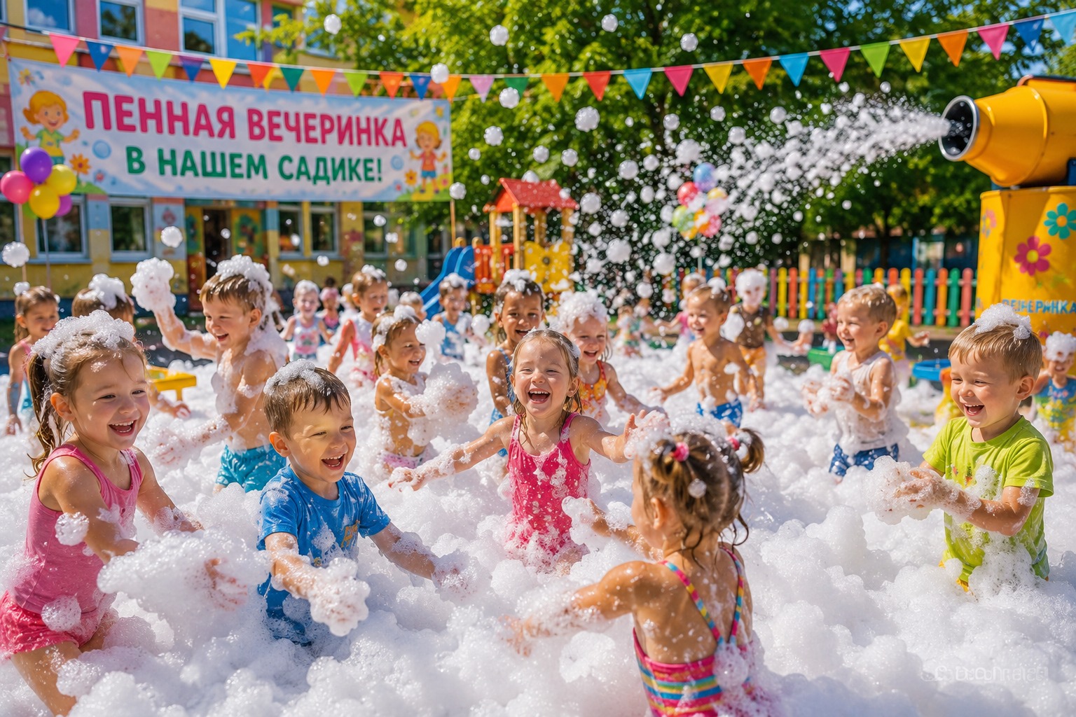 🎉 Пенная вечеринка в детском саду 🎉